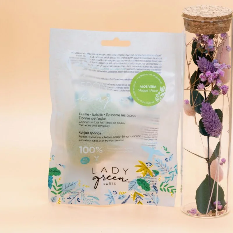 Éponge Konjac Visage - Aloé Vera